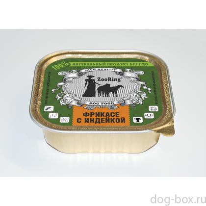 Консервы для собак паштет Фрикасе с индейкой, 100г-0