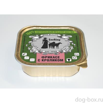 Консервы для собак паштет Фрикасе с кроликом, 100г-0