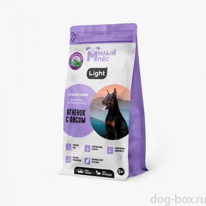 Сухой корм LIGHT для крупных пород собак Ягненок с овсом, 5кг Сухой корм LIGHT для крупных пород собак Ягненок с овсом, 5кг-0