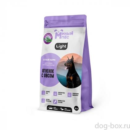 Сухой корм LIGHT для крупных пород собак Ягненок с овсом, 18кг-0