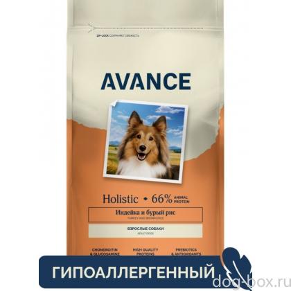 Полнорационный сухой корм для взрослых собак с индейкой и бурым рисом (Adult), 0.8кг-0