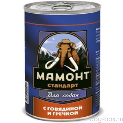 Консервы для собак Стандарт Говядина с гречкой-0