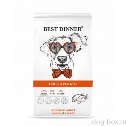 Сухой корм для собак средних и крупных пород с Уткой и картофелем, 3кг-0