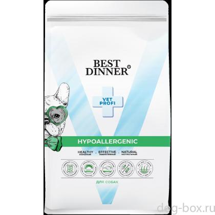 Диетический сухой корм при пищевой аллергии и непереносимости у взрослых собак всех пород Hypoallergenic, 2кг-0