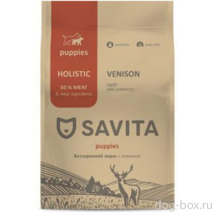 Беззерновой корм для щенков с олениной-0