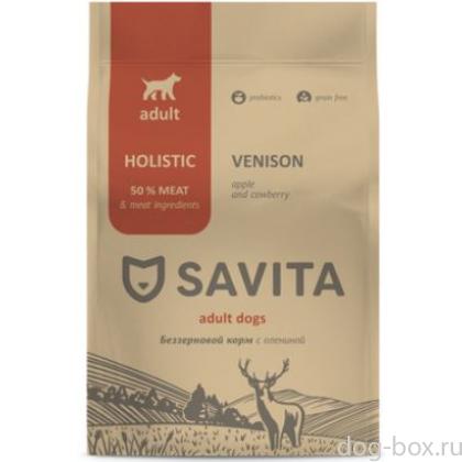 Беззерновой корм для взрослых собак с олениной-0