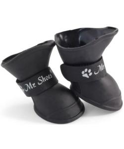 Сапожки резиновые "Mr.Shoes" для собак, черные 4 шт. размер L (5,5*4,5*5,5см)