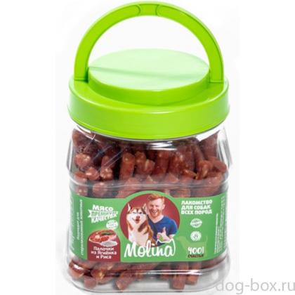 Палочки из ягненка и риса для собак, 400г (71±1шт)-0