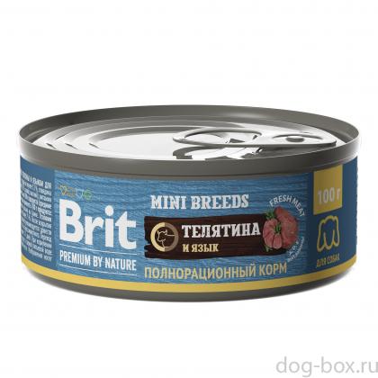 Premium by Nature консервы с телятиной и языком для взрослых собак мелких пород, 100г-0