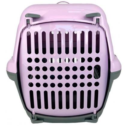 Переноска для животных "Турне" с пластиковой дверцей, 48*32*32см, фиолетовая-1