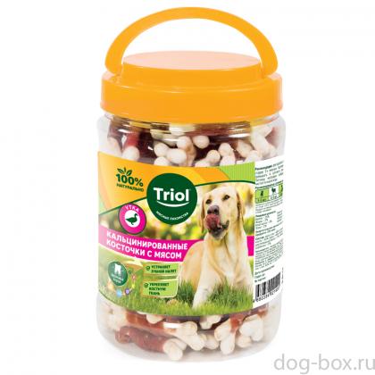 Кальцинированные косточки с уткой для собак (банка), 450г-0