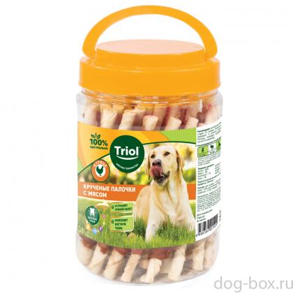 Крученые палочки с курицей для собак (банка), 340г-0