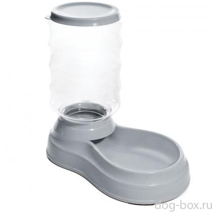 Автокормушка для животных "Великан", серая, 3500мл, 32,5*19*30,5см-0