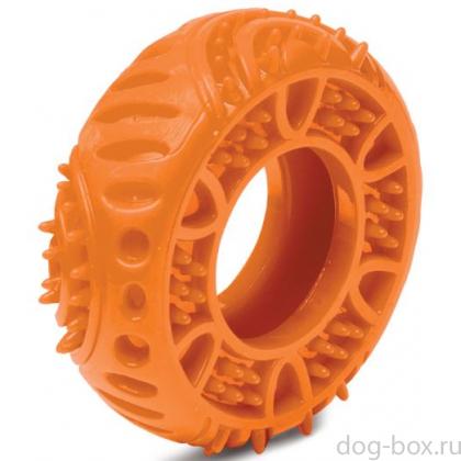 Игрушка для собак из термопластичной резины "Шина с шипами", 9см-0
