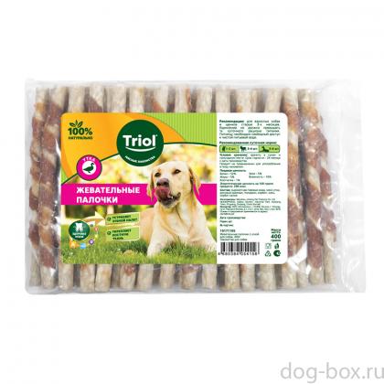 Жевательные палочки с уткой для собак, 400г-0