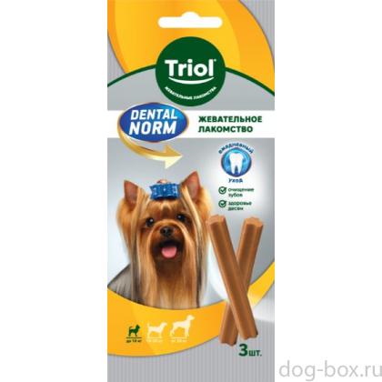 Лакомство для собак мелких пород "Палочки жевательные" серия DENTAL NORM, 3шт, 45г-0
