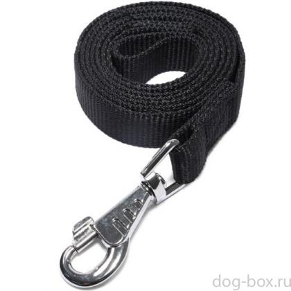 Поводок нейлоновый для собак "Эталон" M, черный, 2,5*300см-0