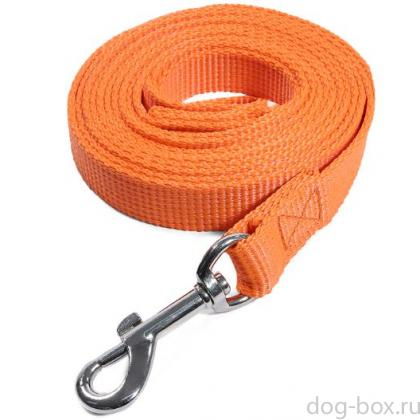 Поводок нейлоновый для собак "Эталон" L, оранжевый, 2,5*500см-0