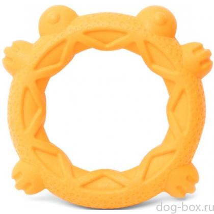 Игрушка для собак из термопластичной резины "Лягушка-кольцо", серия AROMA, d12,8см-0
