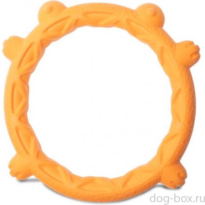 Игрушка для собак из термопластичной резины "Лягушка-кольцо", серия AROMA, d19см-0