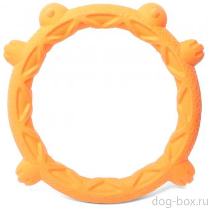 Игрушка для собак из термопластичной резины "Лягушка-кольцо", серия AROMA, d26,5см-0
