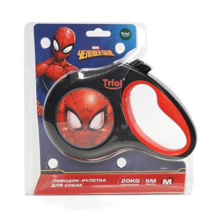 Поводок-рулетка для собак Marvel Человек-паук M, 5м до 20кг, лента-3