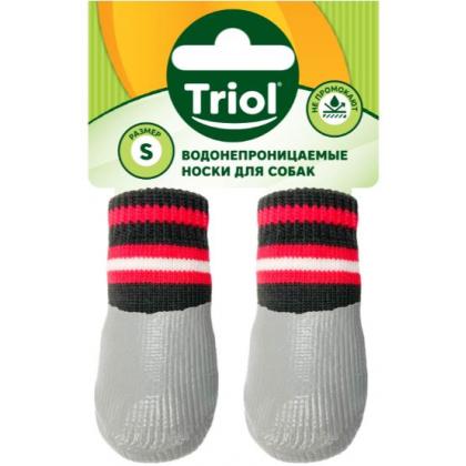 Носки для собак с водостойким покрытием "Полоски", 4шт, размер S (2,5*6см)-2