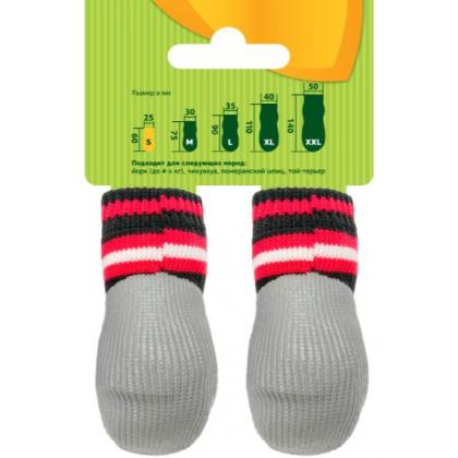 Носки для собак с водостойким покрытием "Полоски", 4шт, размер S (2,5*6см)-3