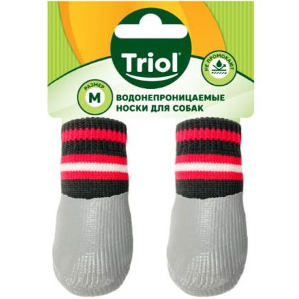 Носки для собак с водостойким покрытием "Полоски", 4шт, размер M (3*7,5см)-2