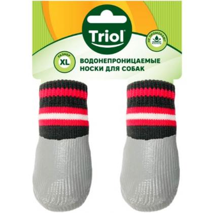Носки для собак с водостойким покрытием "Полоски", 4шт, размер XL (4*11см)-3