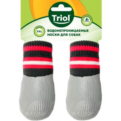 Носки для собак с водостойким покрытием "Полоски", 4шт, размер XXL (5*14см)-4
