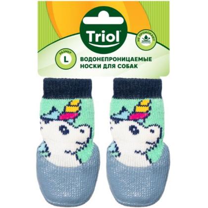 Носки для собак с водостойким покрытием "Единорог", 4шт, размер L (3,5*9см)-1