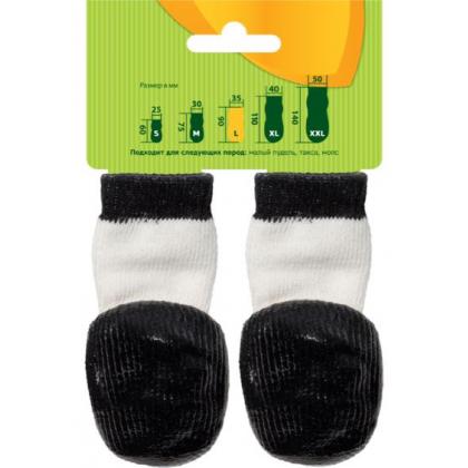 Носки для собак с водостойким покрытием "Панда", 4шт, размер L (3,5*9см)-4