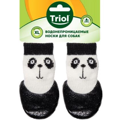 Носки для собак с водостойким покрытием "Панда", 4шт, размер XL (4*11см)-1