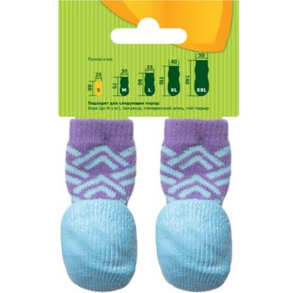 Носки для собак с водостойким покрытием "Орнамент", 4шт, размер S (2,5*6см)-4