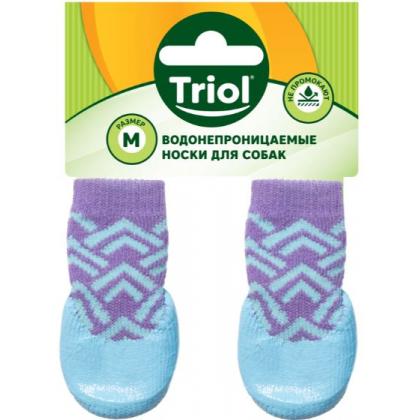 Носки для собак с водостойким покрытием "Орнамент", 4шт, размер M (3*7,5см)-2