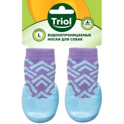 Носки для собак с водостойким покрытием "Орнамент", 4шт, размер L (3,5*9см)-2