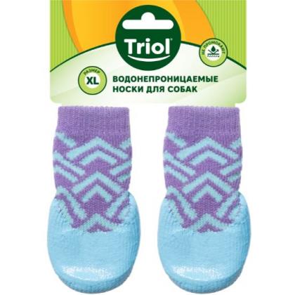 Носки для собак с водостойким покрытием "Орнамент", 4шт, размер XL (4*11см)-2