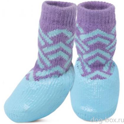 Носки для собак с водостойким покрытием "Орнамент", 4шт, размер M (3*7,5см)-0