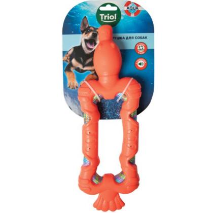 Игрушка для собак из термопластичной резины "Утка с плетеной веревкой", серия AQUA, 30*10см-1