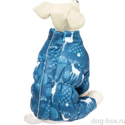 Комбинезон зимний для собак с молнией на спине "Олень", размер XS (20см)-0