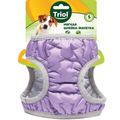 Шлейка-жилетка мягкая утепленная сиреневая S, обхват груди 36-39см-1