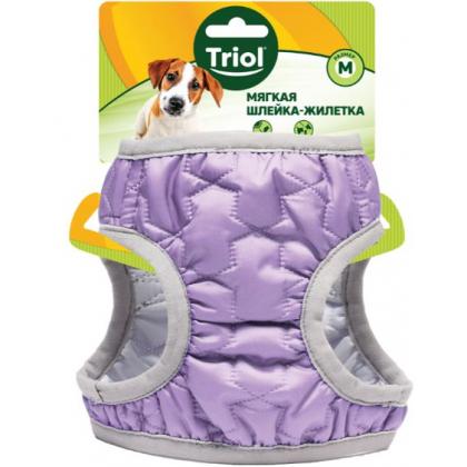 Шлейка-жилетка мягкая утепленная сиреневая M, обхват груди 40-45см-1