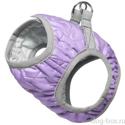 Шлейка-жилетка мягкая утепленная сиреневая L, обхват груди 46-50см-0