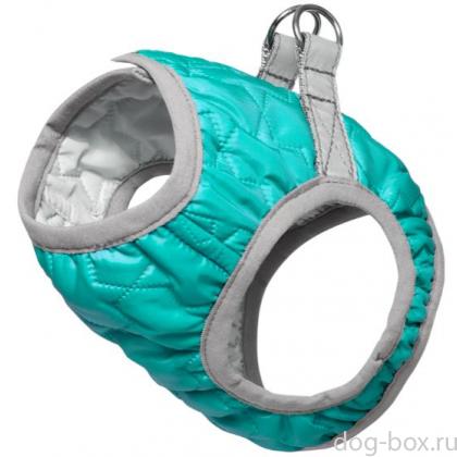 Шлейка-жилетка мягкая утепленная бирюзовая L, обхват груди 46-50см-0