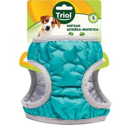 Шлейка-жилетка мягкая утепленная бирюзовая S, обхват груди 36-39см-1