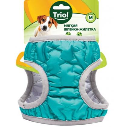 Шлейка-жилетка мягкая утепленная бирюзовая M, обхват груди 40-45см-1