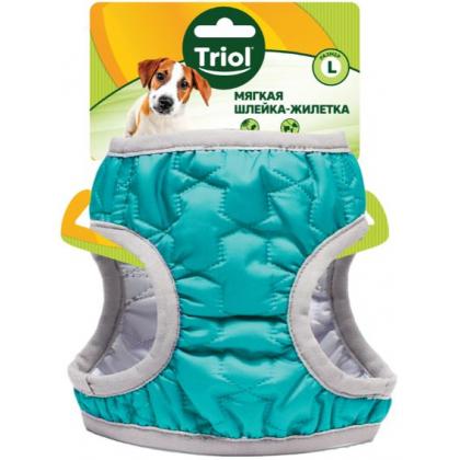 Шлейка-жилетка мягкая утепленная бирюзовая L, обхват груди 46-50см-1