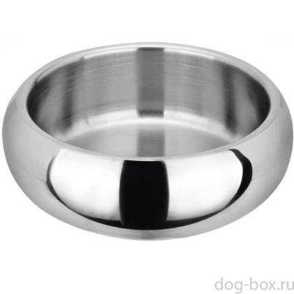 Миска металлическая интерьерная на силиконовой резинке "Техно", 0,4л, 12*12*4,8см-0