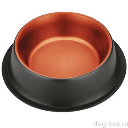 Миска металлическая интерьерная на силиконовой резинке "Лофт", 0,7л, 22*22*5см-0